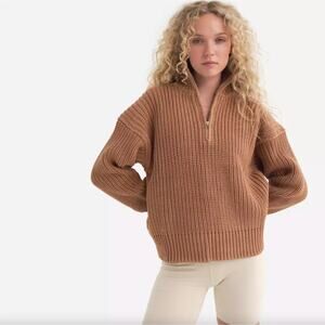 MATE the Label Organic Knit Half-Zip Sweater Sedona XS / S